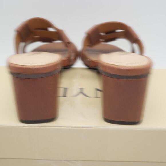 NEW NYDJ Gloriana Mule Brown Leather Sandals Women's 7 - Picture 3 of 9